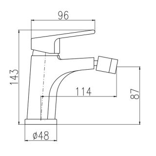 Смеситель для биде Rav Slezak Colorado CO145.5KBC белый